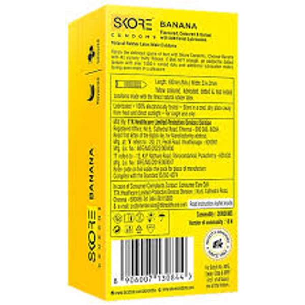 Skore Banana 10 Condom - 10 Units