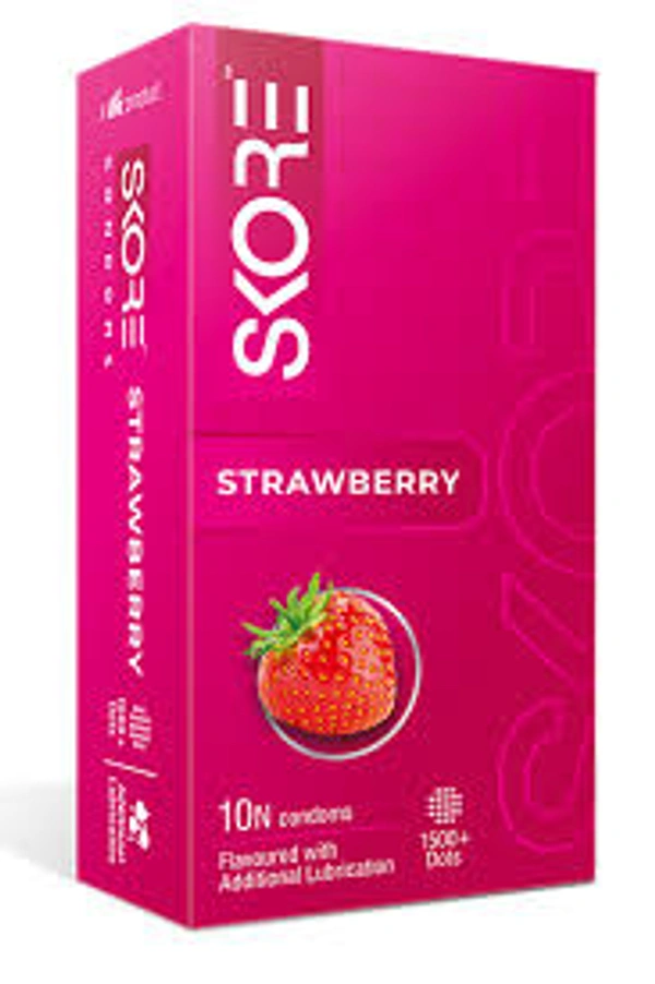 Skore Strawberry 10 Condoms - 10 Units