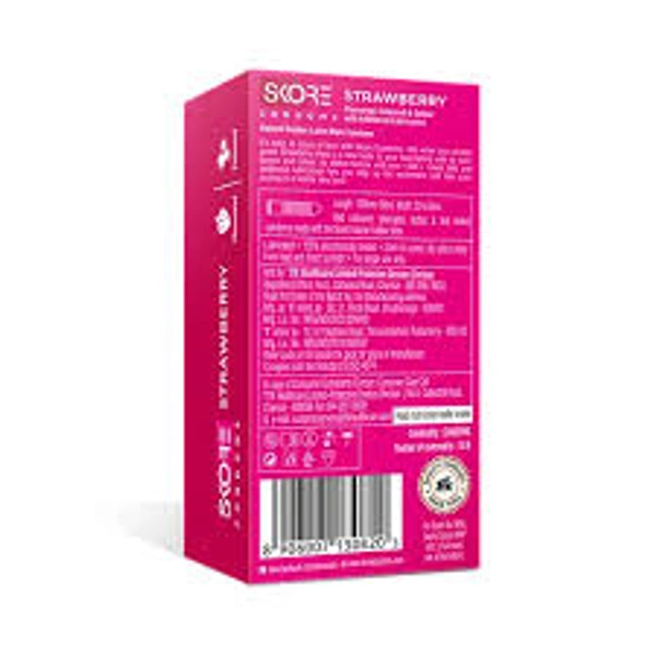 Skore Strawberry 10 Condoms - 10 Units