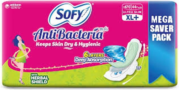 Sofy Anti Bacteria Pads Keeps Skin & Dry Hygienic XL + 323 mm-17 Pads - 17 Pads