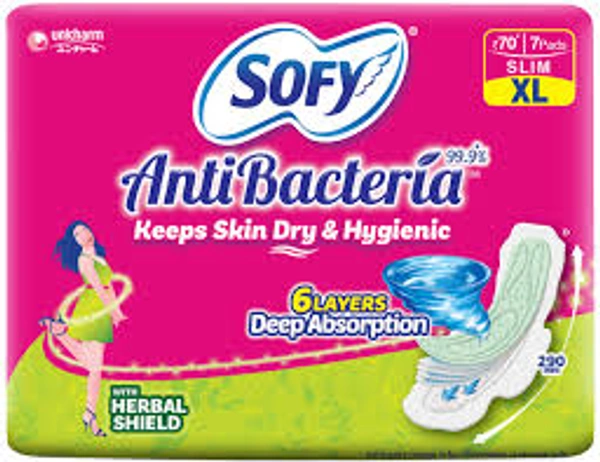 Sofy Anti Bacteria Pads Keeps Skin & Dry Hygienic XL 285mm-28 Pads - 28 Pads