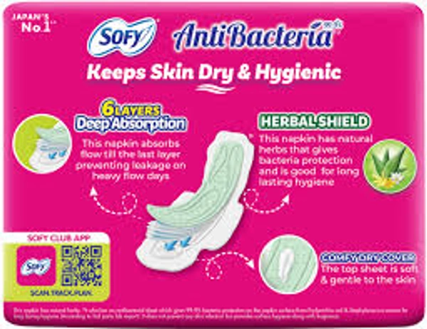 Sofy Anti Bacteria Pads Keeps Skin & Dry Hygienic XL 285mm-28 Pads - 28 Pads