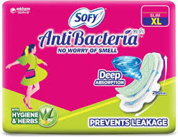 Sofy Anti Bacteria Pads No Worry Of Smell Hygienic XL 290 mm-7 Pads - 7 Pads