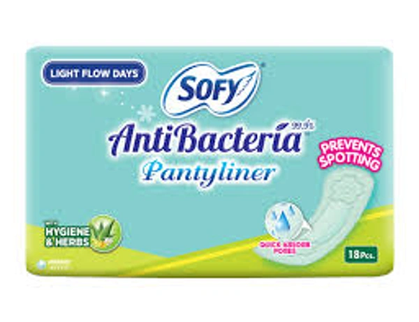 Sofy Anti Bacteria Pantyliner - 18 Pads - 18 Pads