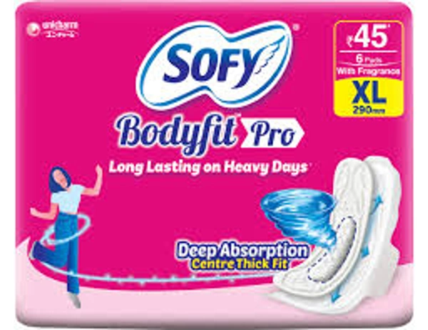 Sofy Dodyfit Pro Long Lastin On Heavy Days Hygienic XL 290 mm-6 Pads - 6 Pads