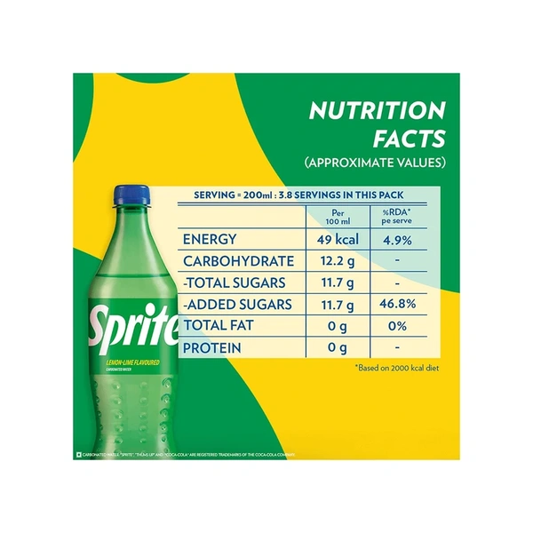 Sprite Lemon-Lime Flavoured - 750 ml - 750 ml