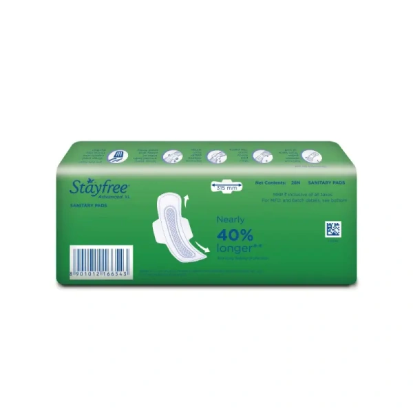 Stayfree Advanced Ultra comfort Sanitary Pads (XL/XXL Wings) - (28 Pieces) - 28 Pieces