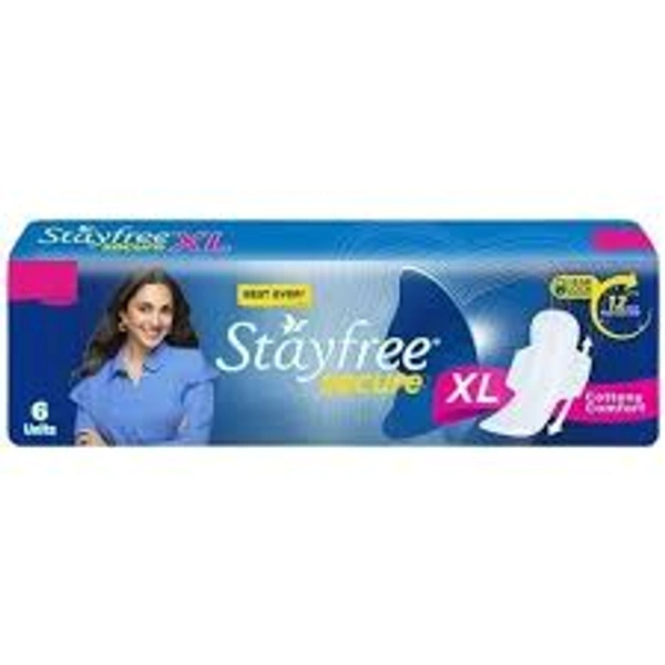 Stayfree Secure Cottony Comfort-XL 6Piece - 6 Pieces