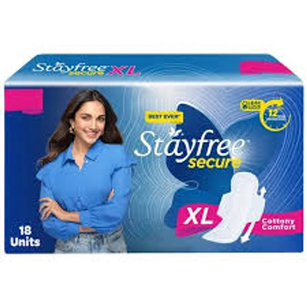 Stayfree Secure XL Cottony Comfort 18 Units - 18 Units