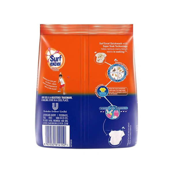 Surf Excel Quick Wash Detergent Powder - 500 gm - 500 gm