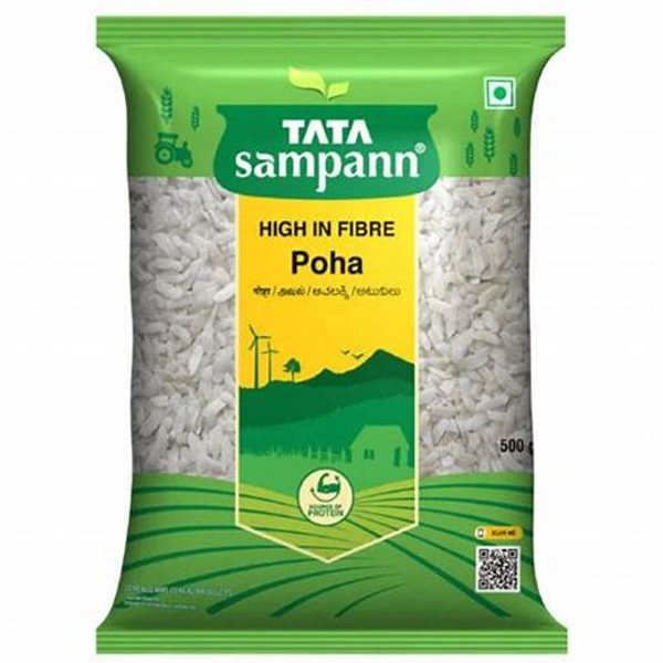 Tata Sampann High In Fibre Popula Thick Poha - 500 gm - 500 gm