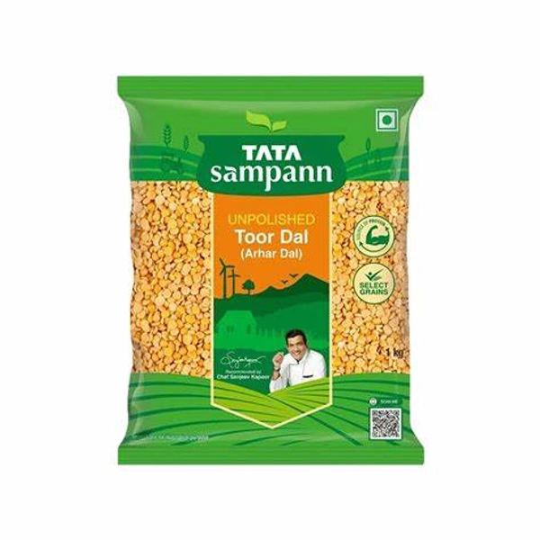 Tata Sampann Organic Arhar Dal Unpolished - 500 gm