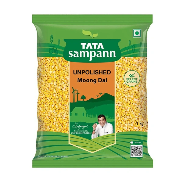 Tata Sampann Organic Moong Dal (Dhuli) Unpolished - 500 gm