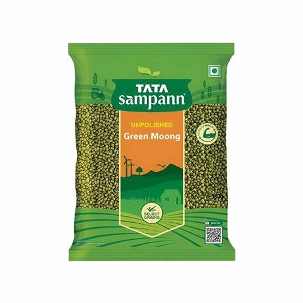Tata Sampann Unpolished Green Moong (Sabut) Whole Dal - 500 gm