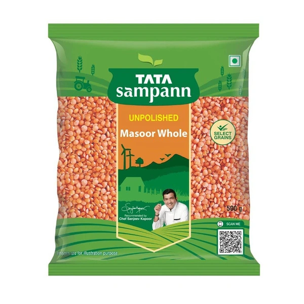 Tata Sampann Unpolished Masoor Whole - 1 kg