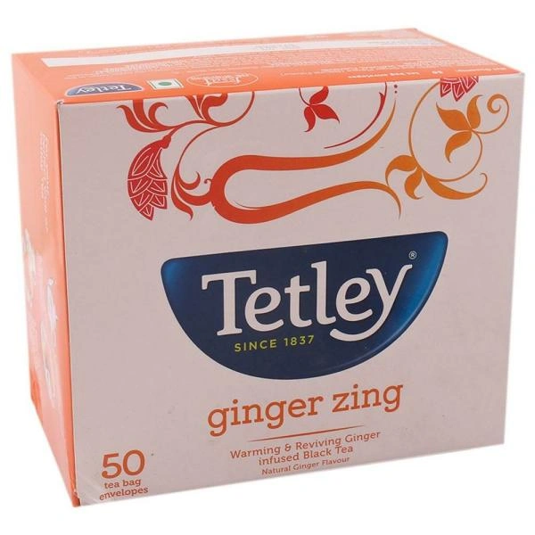 Tetley Leaf Ginger Zing Tea Bags - 50 Pieces - 50 Pieces
