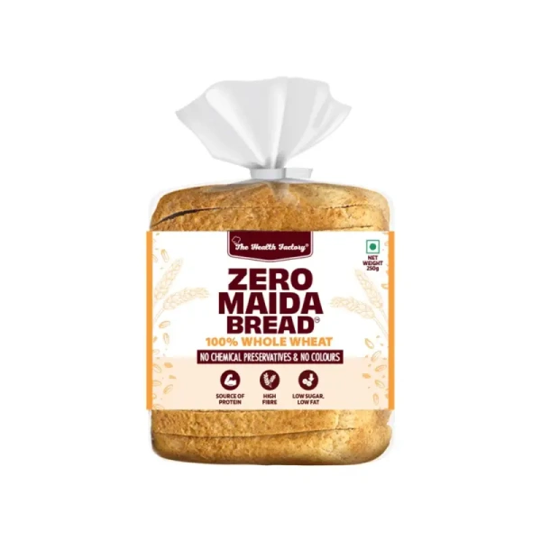 The Health Factory Zero Maida Whole Wheat Bread - 250 gm