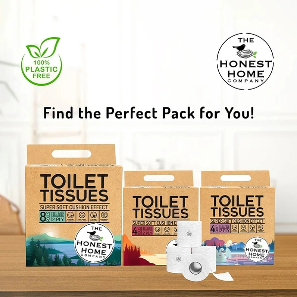 The Honest Home Toilet tissues Super Soft Cushion Effect 4 Rolls - 4 Rolls