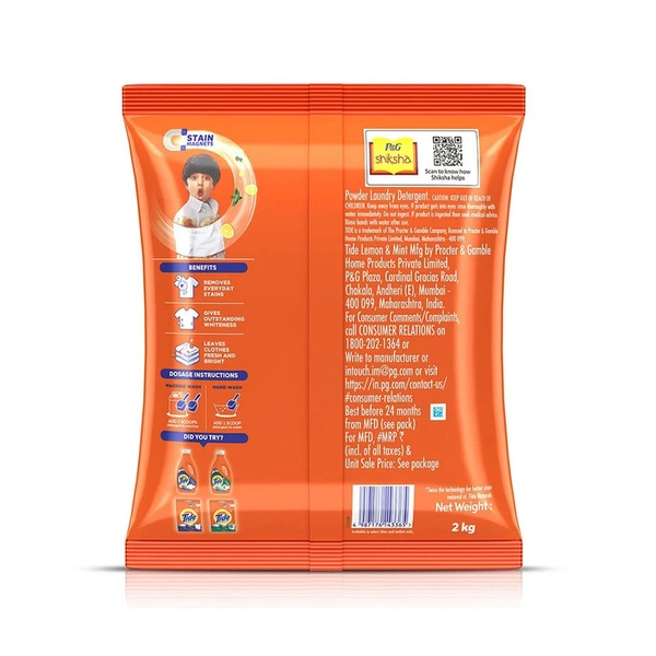 Tide Plus Detergent Powder Jasmine & Rose - 2 kg - 2 kg