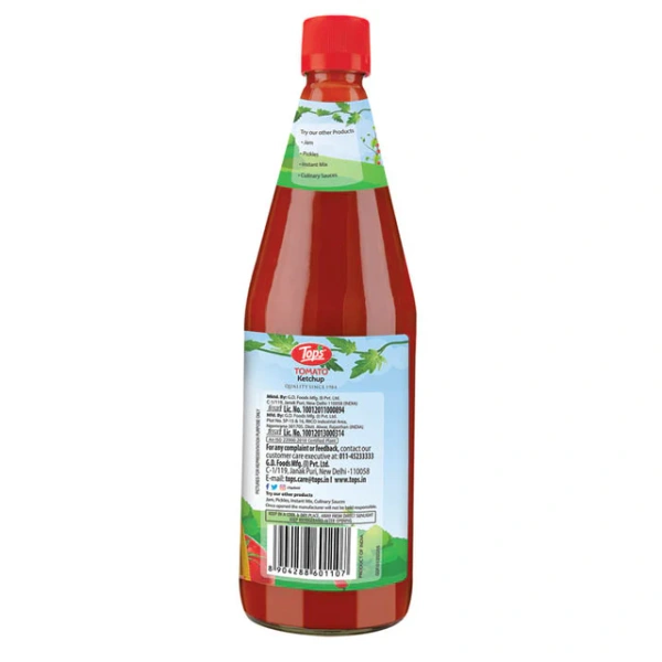 Tops Tomato Ketchup Glass Bottle - 1 kg