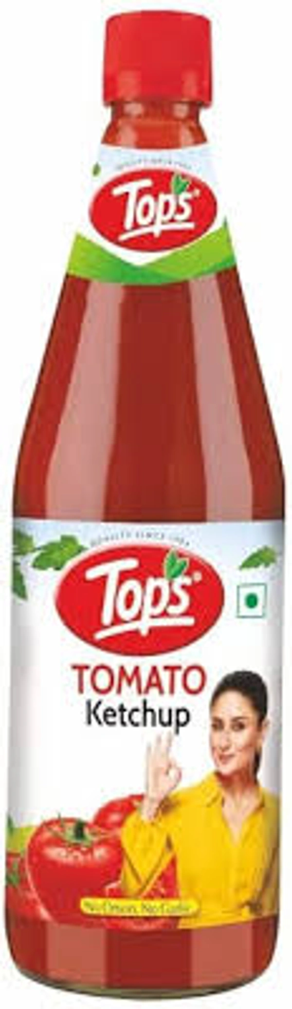 Tops Tomato Ketchup No Onion No Garlic Glass Bottle - 500 gm - 500 gm