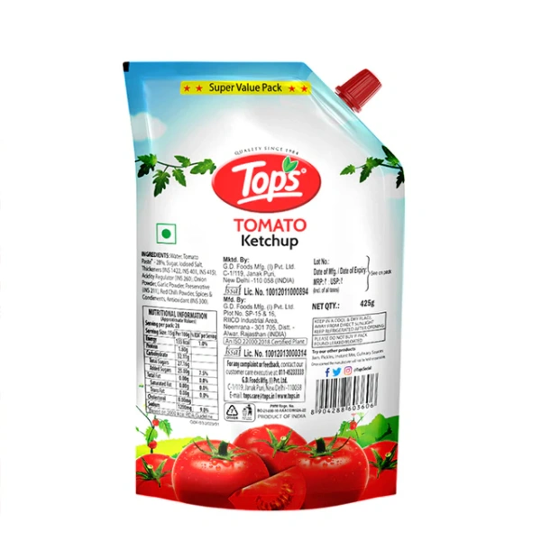 Tops Tomato Ketchup - 425 gm - 425 gm