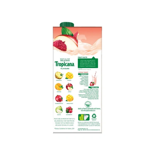 Tropicana Litchi Delight Juice - 1 ltr - 1 ltr