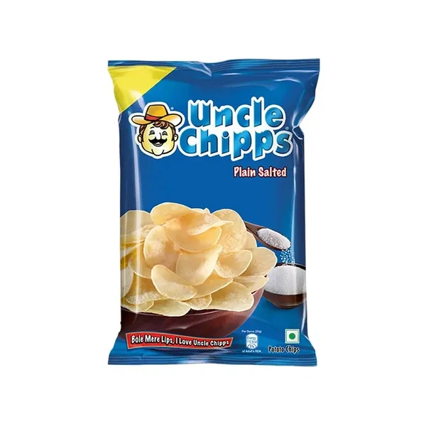 Uncle Chipps Plain Salted Potato Chips - 80 gm - 80 gm