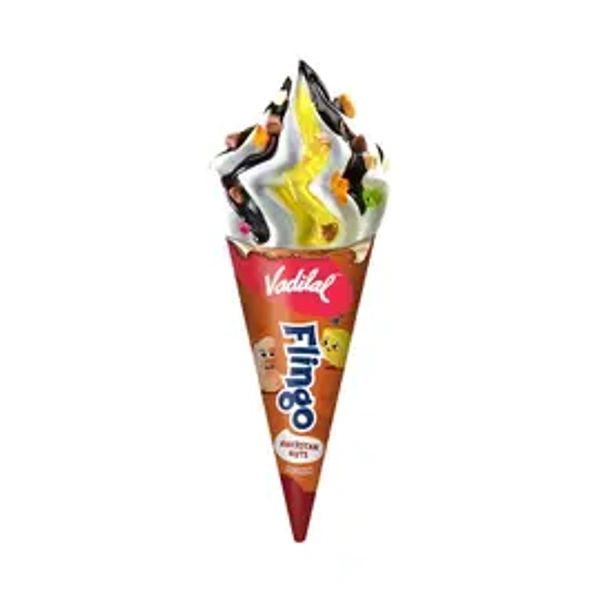 Vadilal Flingo American Nuts Ice Cream Cone - 110 ml - 110 ml