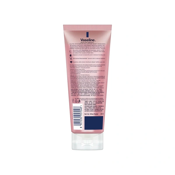 Vaseline Gluta Hya Dewy Radiance Serum Body Lotion - 200 ml