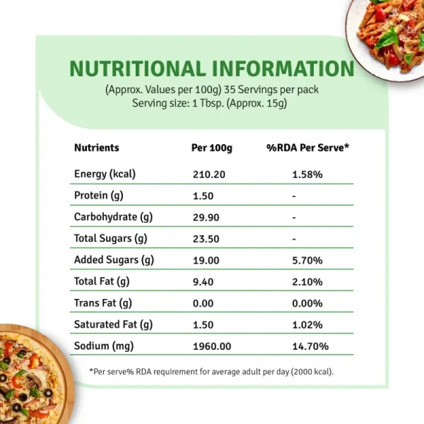Veeba Pasta & Pizza Sauce Herby Tomato - 525 gm - 525 gm