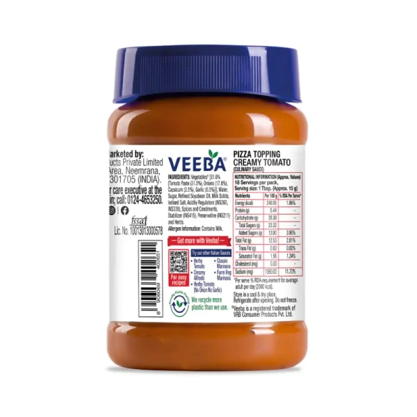 Veeba Pizza Topping Creamy Tomato - 280 gm - 280 gm
