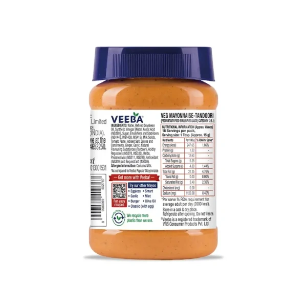 Veeba Veg Mayonnaise Tandoori - 250 gm - 250 gm