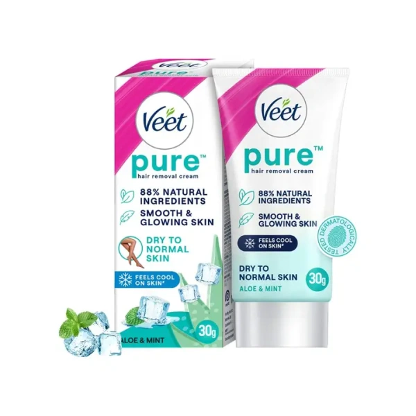 Veet Pure Hair Removal Cream (For Dry Skin) - 30 gm - 30 gm