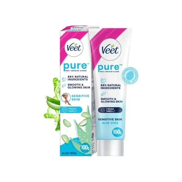 Veet Pure Hair Removal Cream (for Sensitive Skin) - 100 gm - 100 gm