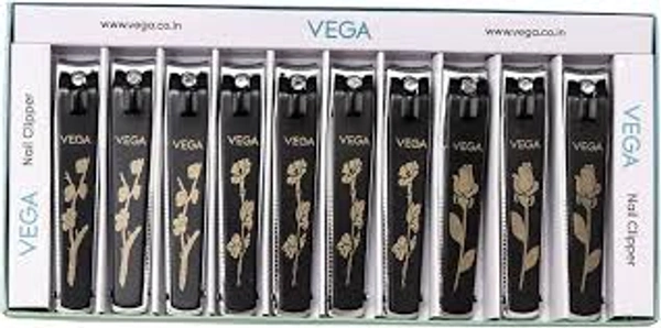 Vega Nail Clipper Large Black - 10 Pieces - 10 Pieces