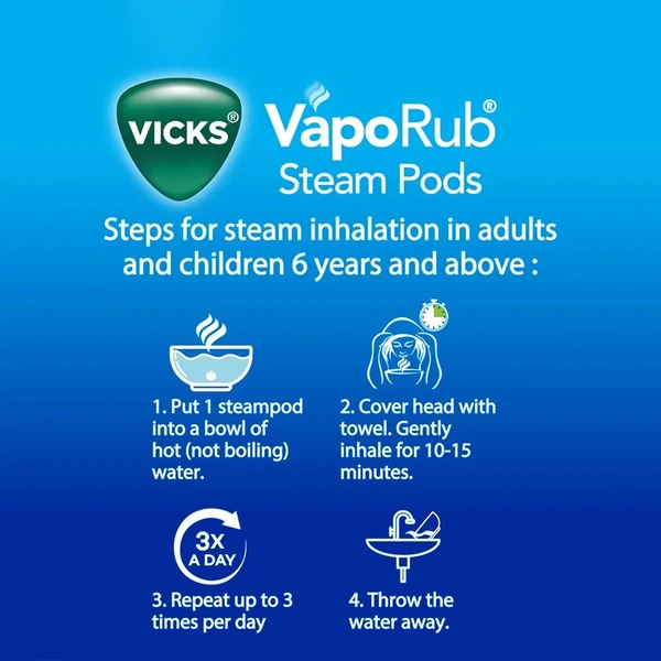 Vicks VapoRub Steam Pods - 10 Pieces - 10 Pieces