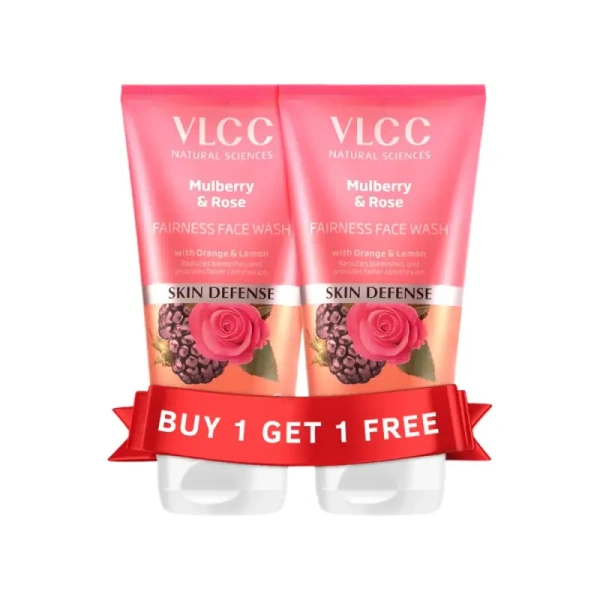 VLCC Mulberry & Rose Fairness Face Wash - Buy 1 Get 1 Free (2*150 ml) - 300 ml