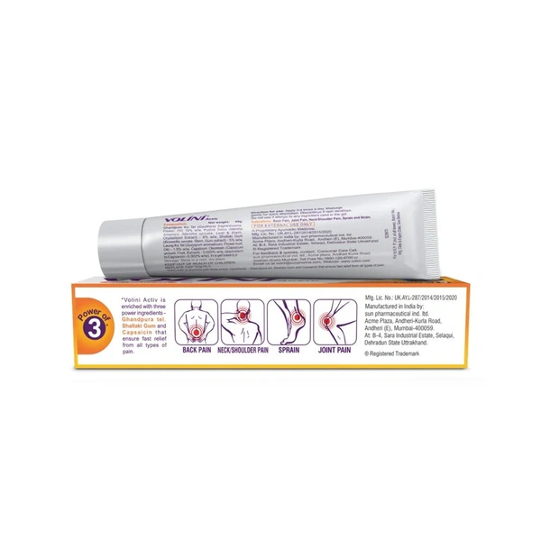Volini Active Pain Relieving Gel - 50 gm - 50 gm
