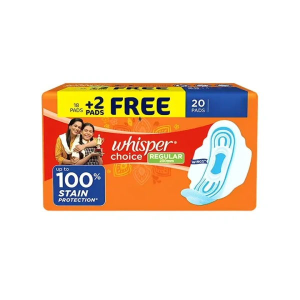 Whisper Choice Sanitary Pads (20 Pieces) - 20 Pieces