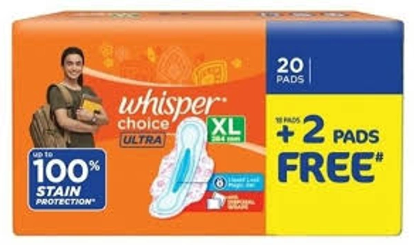 Whisper Choice Ultra 100% Stain Protection XL 280 mm - 20 Pieces - 20 Pieces