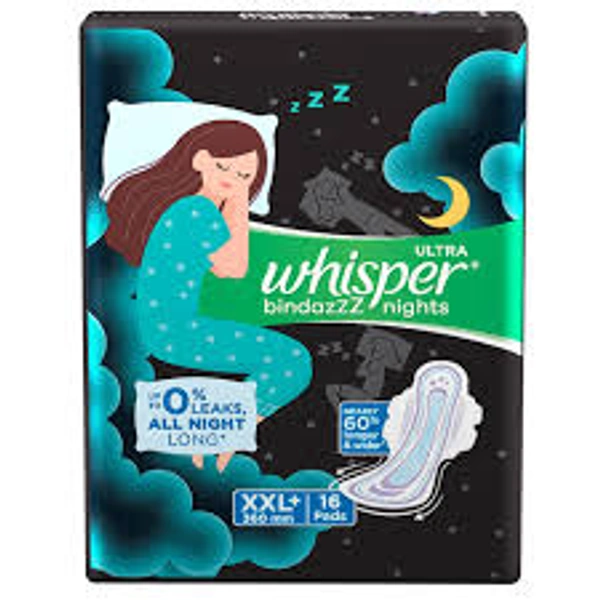 Whisper Ultra Bindazzz Night XXL+ 360 mm 16 Pads - 16 Pads