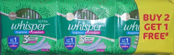 Whisper Ultra Hygiene Comfort XL+ 317 mm-45 Pads Buy 2 Get 1 Free - 45 Pads