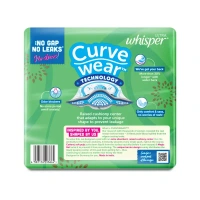 Whisper Ultra Upto No Gap No Leaks Sanitary Pads (50 Pieces) - 50 Pieces