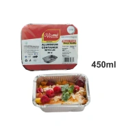 Wholesome Aluminium Disposable Food Container (450 ml) - 1 pack (25 pieces)