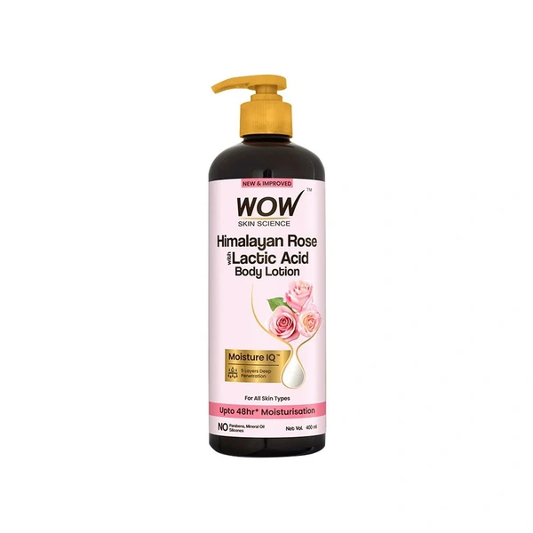Wow Skin Science Himalaya Rose With Lactic Acid Body Lotion (2*400 ml) - 800 ml