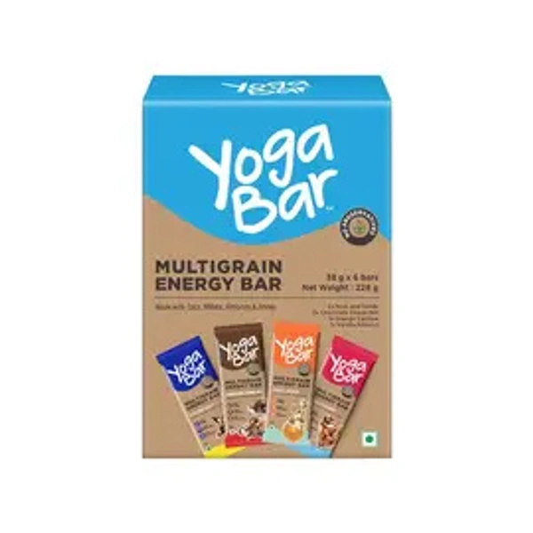 Yoga Bar Multigrain Energy Bar (Assorted) Pack of 6 - (6*38 gm) - 228 gm - 228 gm
