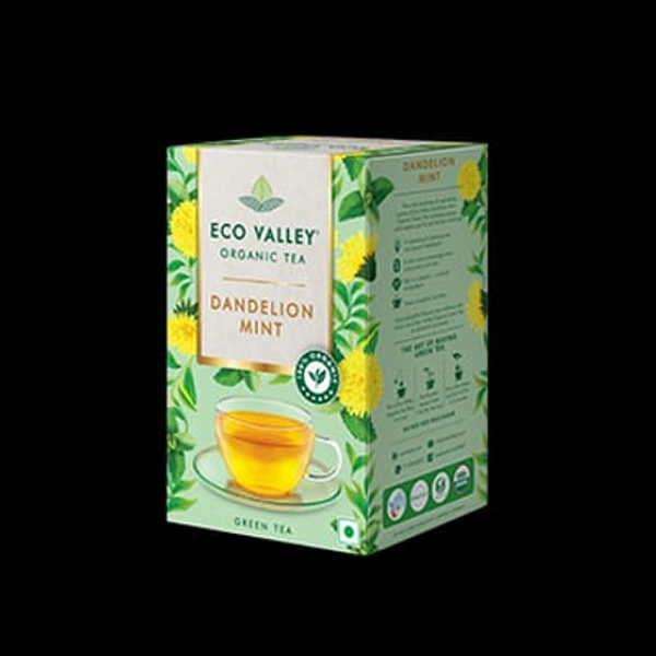 Eco Valley Organic Green Tea ( Dandelion Mint)- 30 Tea Bags - 3 pcs