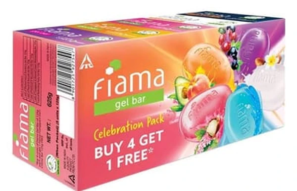 Fiama Gel Bar  - 125 g Buy 4 Get 1 Free