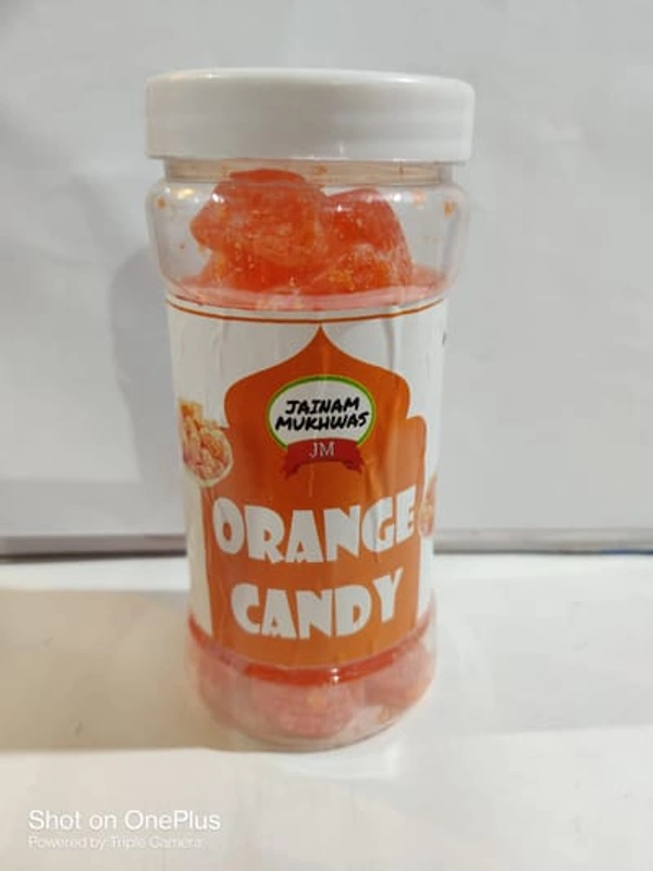 JM Orange Candy Jar- 250 g - 250gm